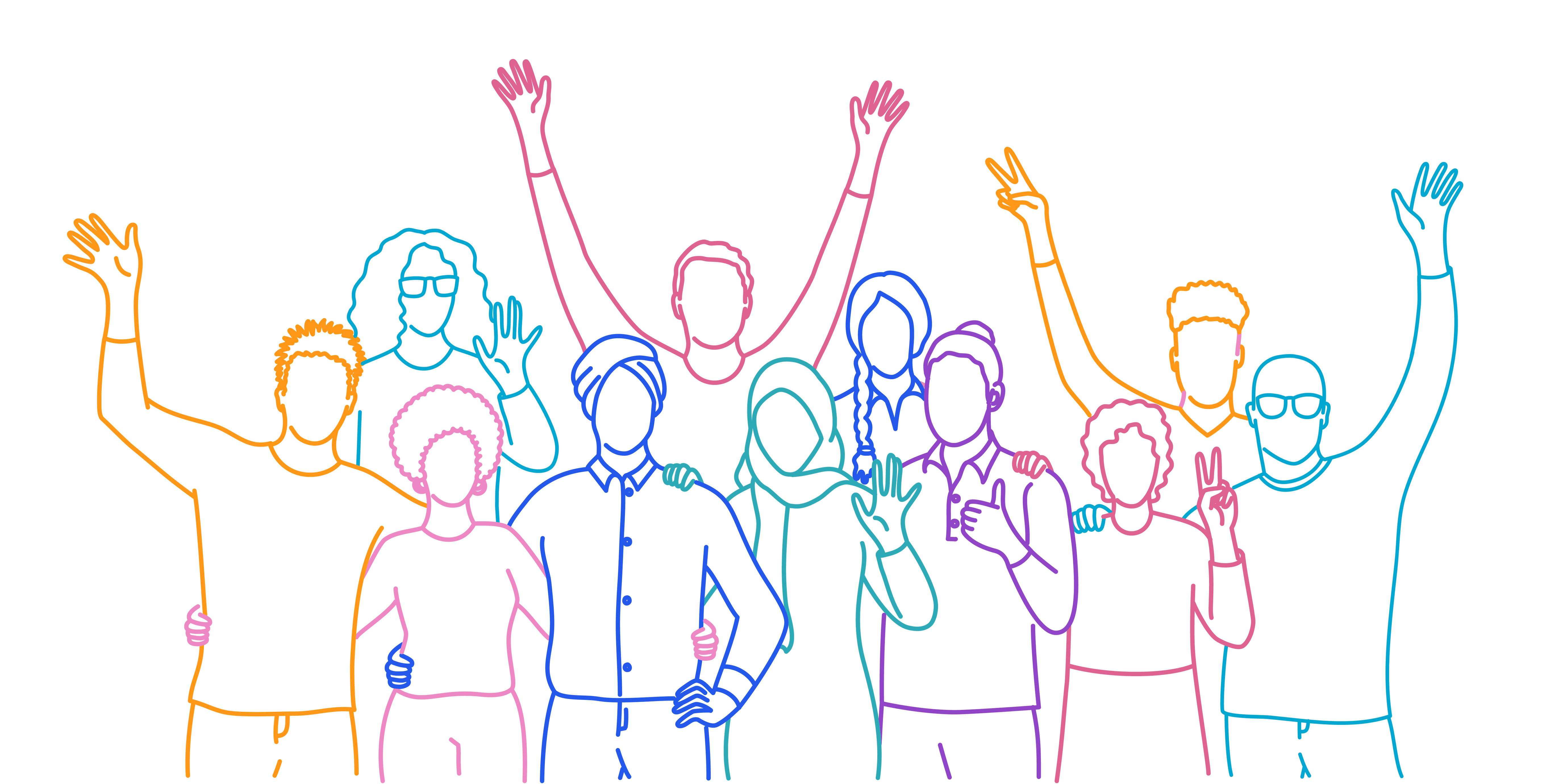 People greeting gesture